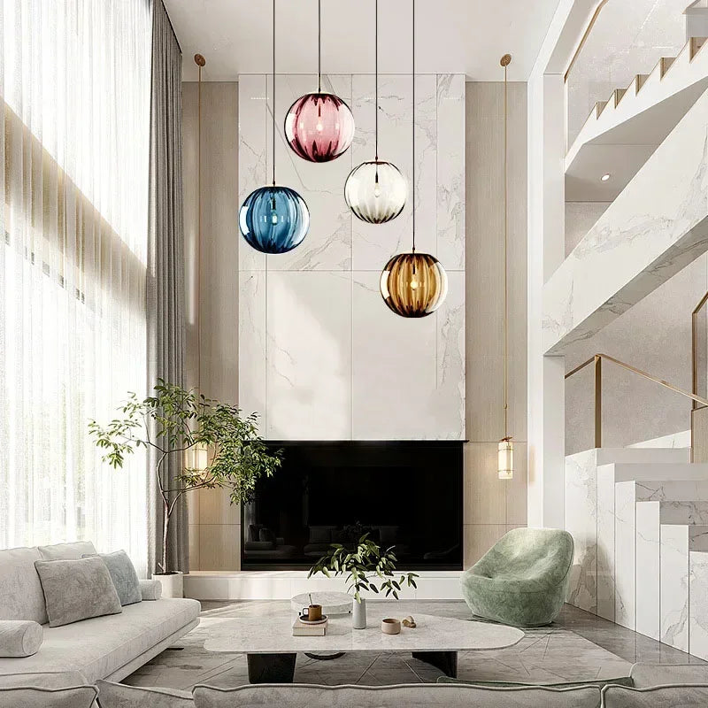Stylish Glass LED Ceiling Light Fixture - Halri