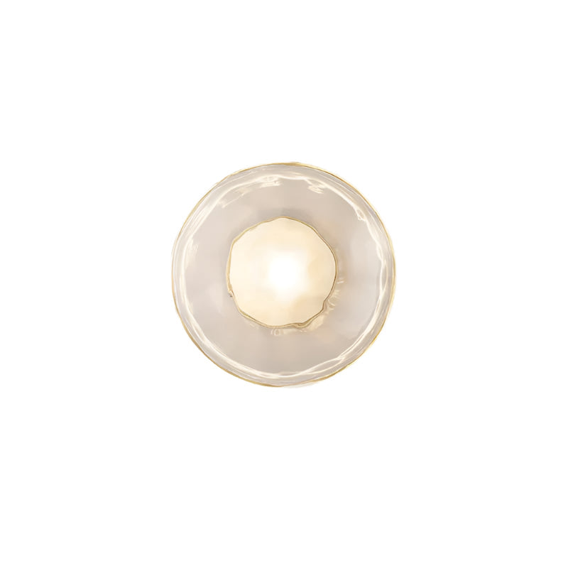 Simple Round Glass Wall Light in Modern Style