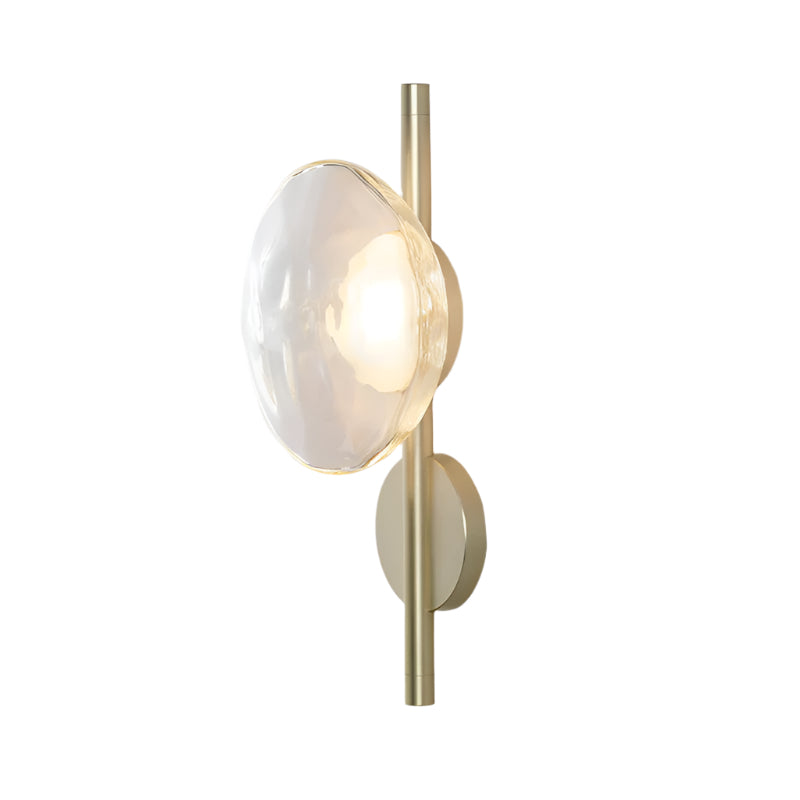 Simple Round Glass Wall Light in Modern Style