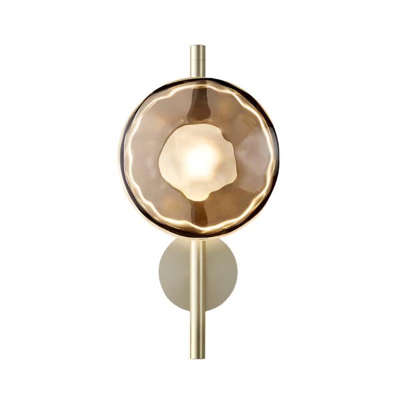 Simple Round Glass Wall Light in Modern Style