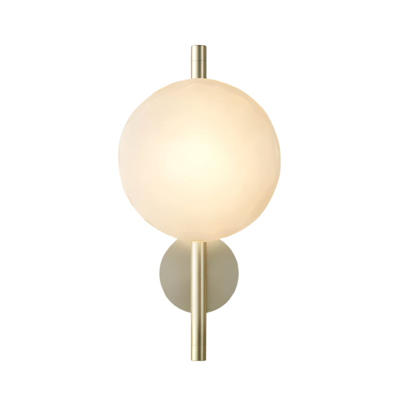 Simple Round Glass Wall Light in Modern Style