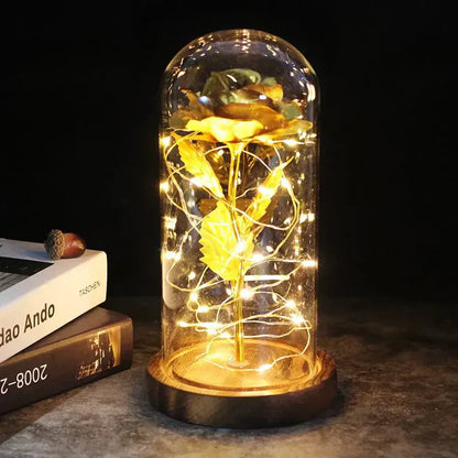 Beautiful LED Floral Dome Table Lamp