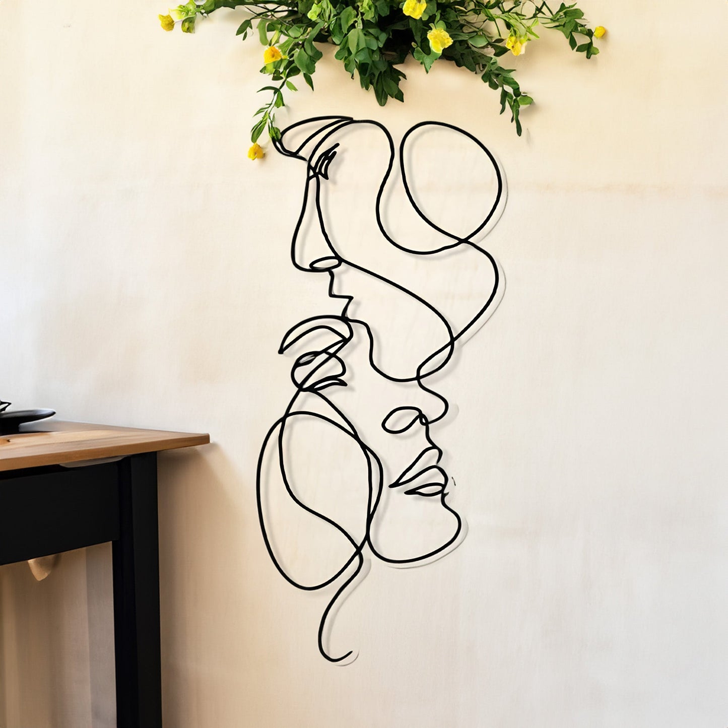 Sleek 3D Metal Wall Decor for Modern Living Room - Halri