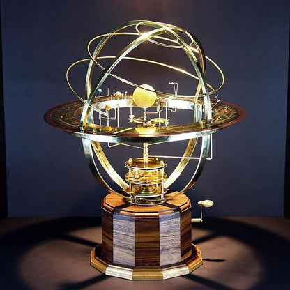 Grand Orrery Solar System Model with Metal Planetary Orbit Display, Educational Astronomy Tool, Safe for Ages 6+