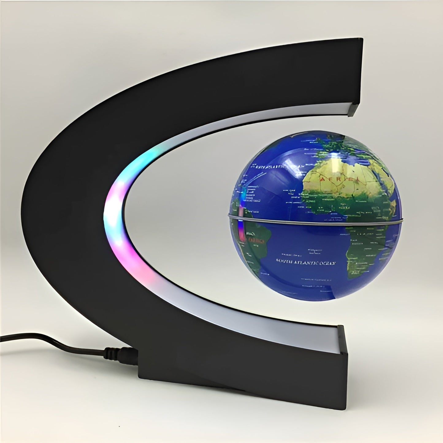 Colorful LED Globe with Interactive Learning Features