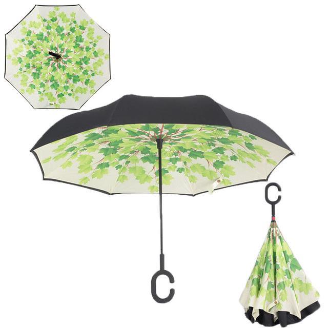 Waterproof Automatic Compact Reverse Umbrella