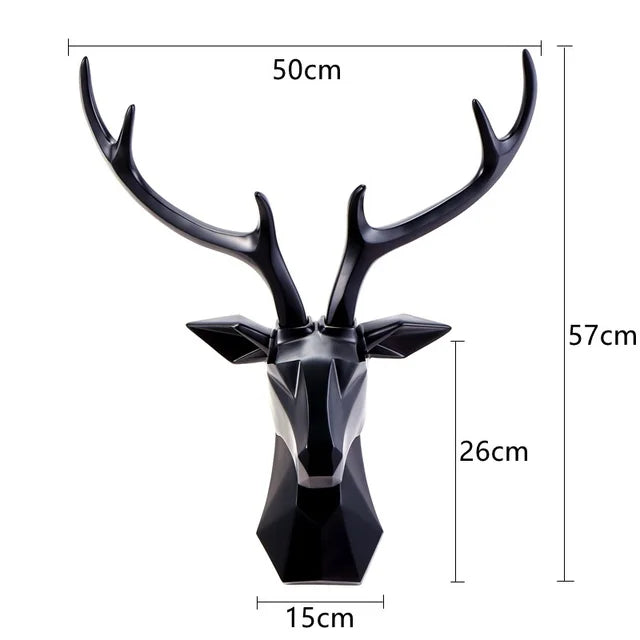 Large 3D Deer Head Wall Decor - Halri