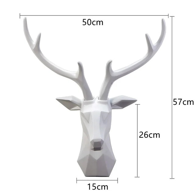 Large 3D Deer Head Wall Decor