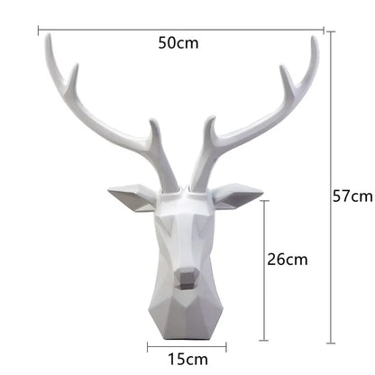 Large 3D Deer Head Wall Decor