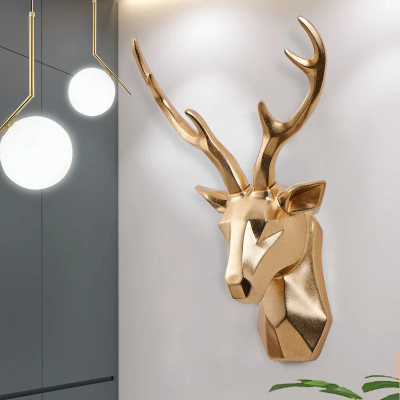 Large 3D Deer Head Wall Decor