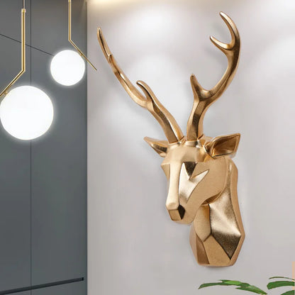 Large 3D Deer Head Wall Decor