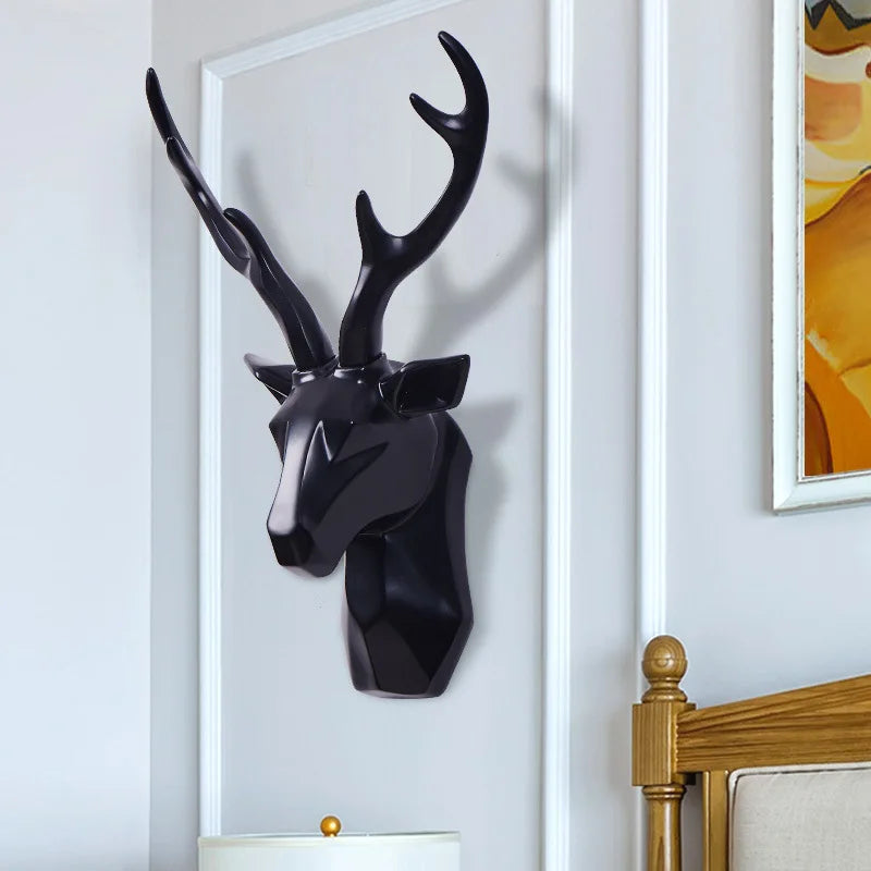 Large 3D Deer Head Wall Decor