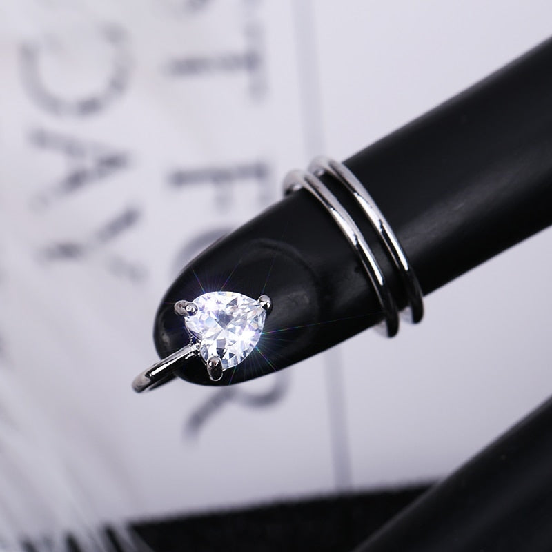 Edgy Metal Slim Stacking Rings