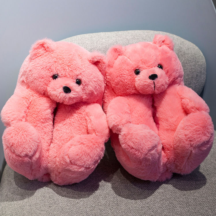 Cozy Fuzzy Bear Claw Soft House Slippers