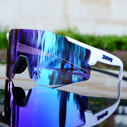 Sporty Reflective Bike Sunglasses