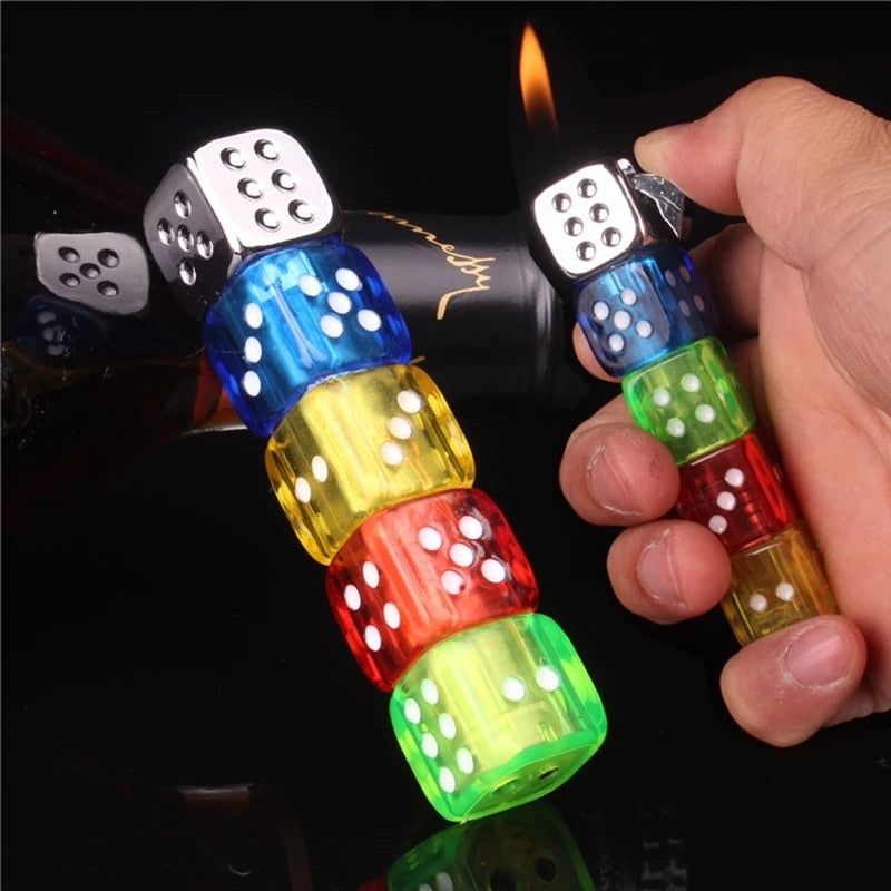 Compact LED Spinning Dice Lighter - Halri