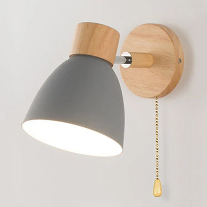 Rustic Wooden Scandinavian Wall Lamp