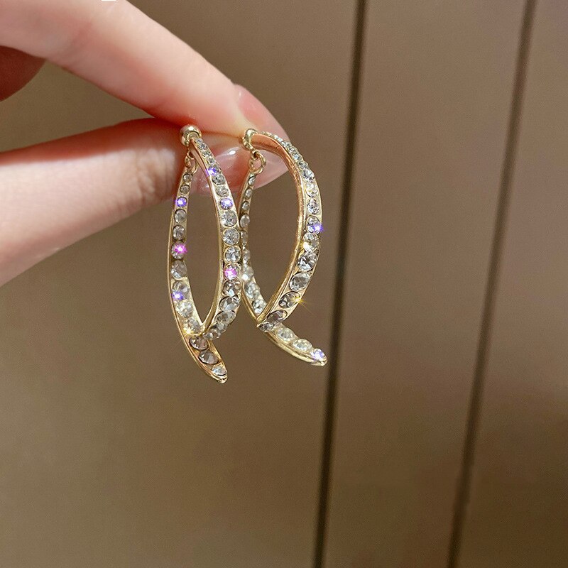 Sparkly Geometric Korean Fashion Earrings