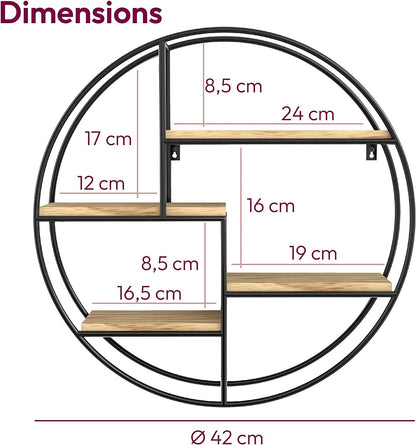 Metallic Circular Wall Storage Rack