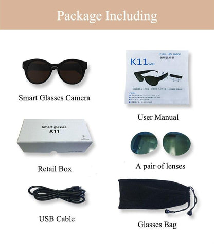 Sports Glasses HD Camera 1080P Video Recorder