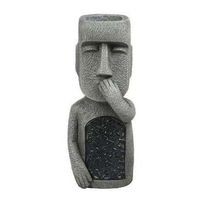 Outdoor Solar Powered Planter Garden Statue Pot