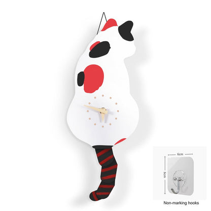 Fun Feline Wooden Wall Clock