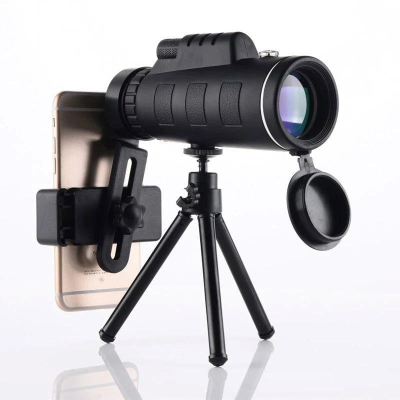 High Power HD Monocular with Phone Adapter and Tripod - Halri