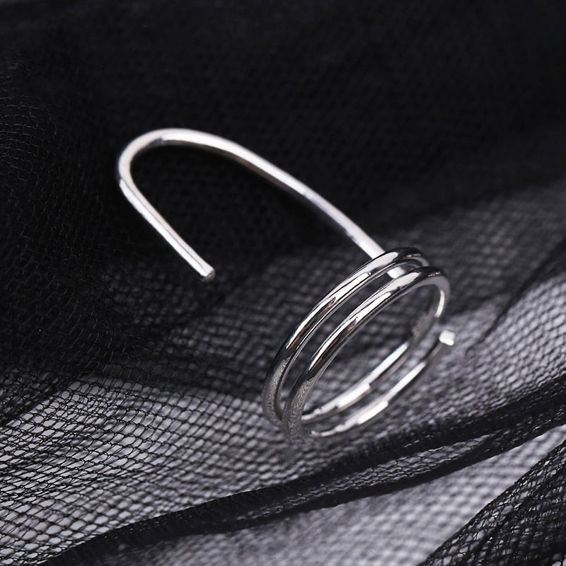 Edgy Metal Slim Stacking Rings