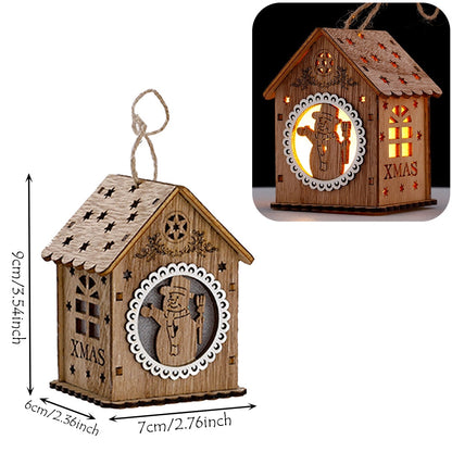 Rustic Wood Hanging Home Decor Light Lamp