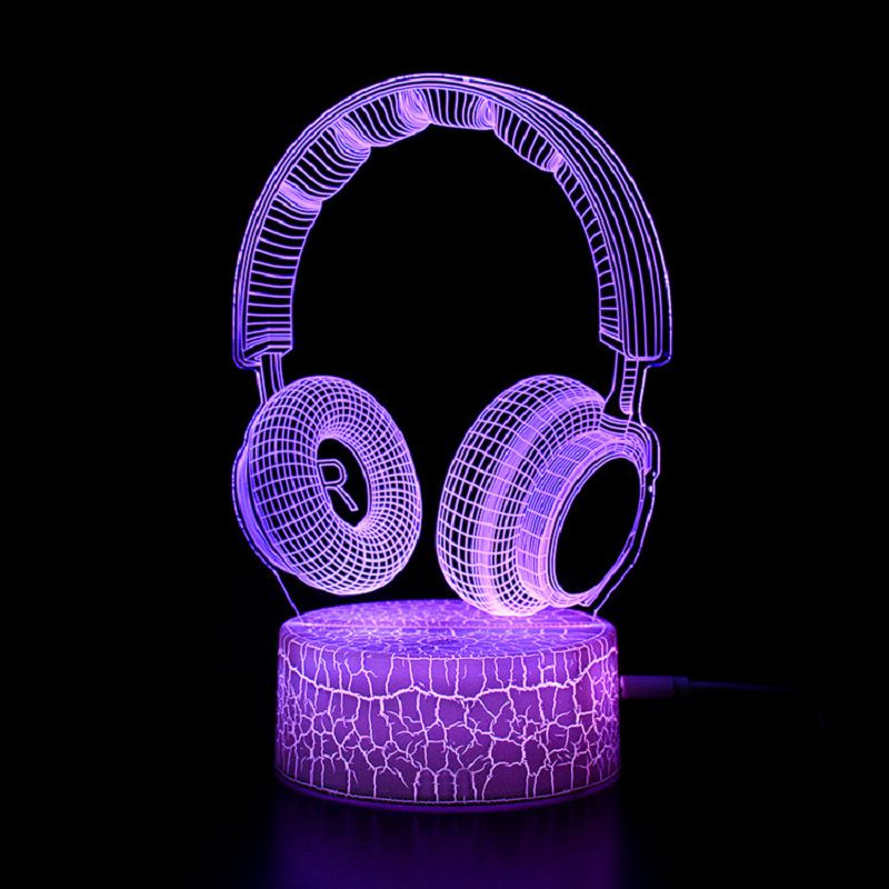 Colorful LED 3D Night Table Lamp