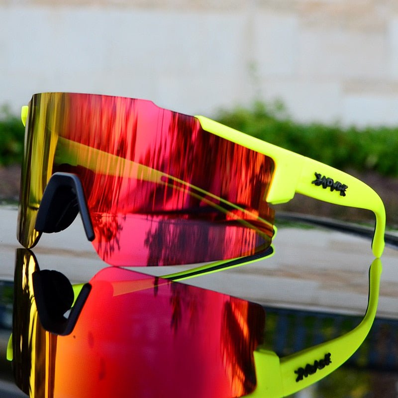 Sporty Reflective Bike Sunglasses