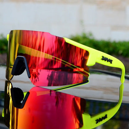 Sporty Reflective Bike Sunglasses