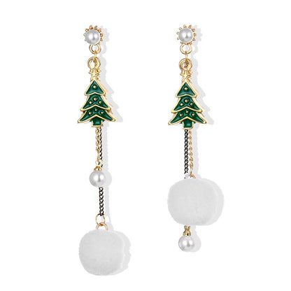 Christmas Tree Dangle Earrings