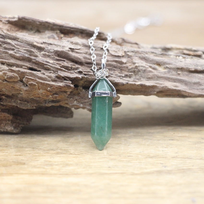 Boho Hexagon Gemstone Balance Necklace