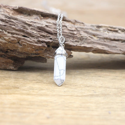 Boho Hexagon Gemstone Balance Necklace