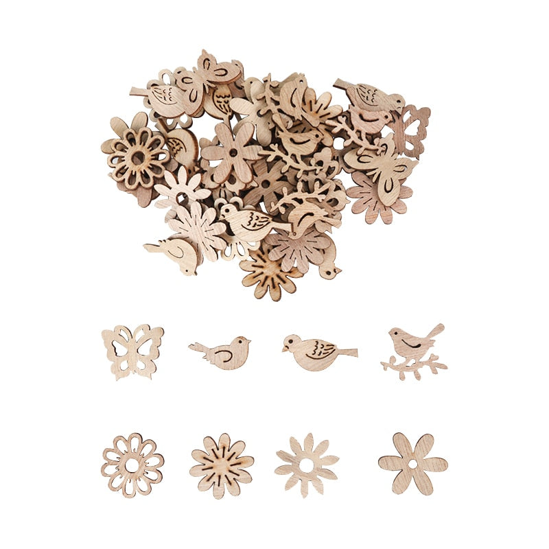 Traditional Festive Wood Christmas Decorations