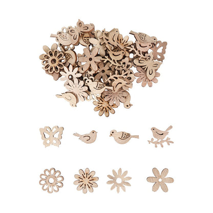 Traditional Festive Wood Christmas Decorations