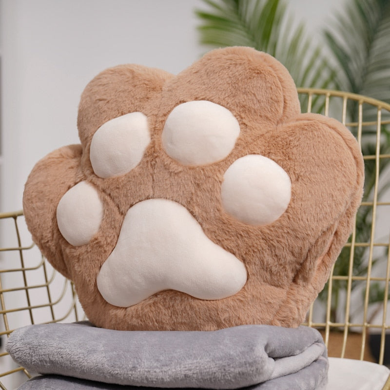 Soft Plush Bear Paw Heat Pillow