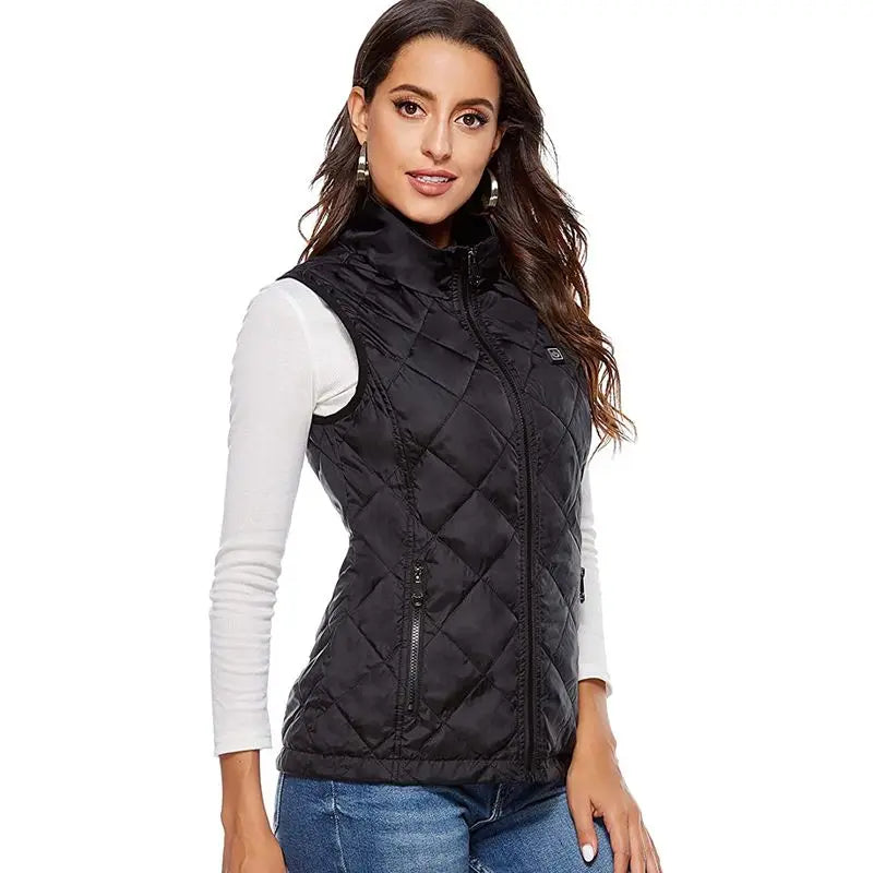 Warm Women's Heated Vest with USB Power