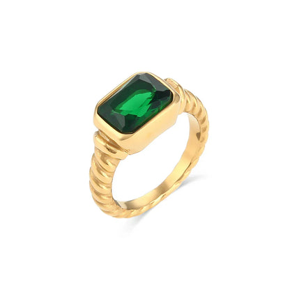 Bold Cross Stripe Diamond Baguette Ring