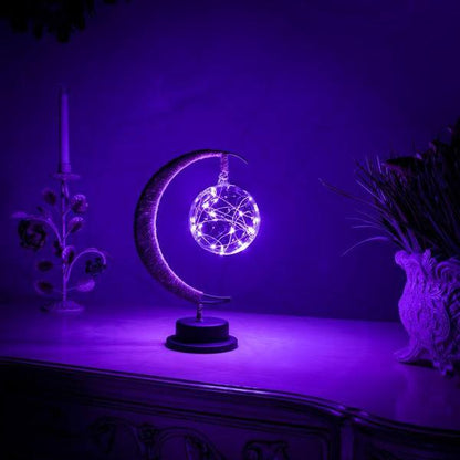 Sleek LED Moon Lamp Portable Half Moon Shape