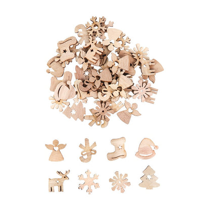 Traditional Festive Wood Christmas Decorations