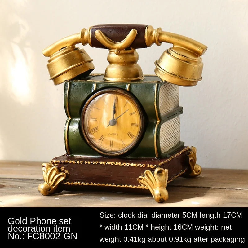 Unique Antique Style Telephone Music Decor