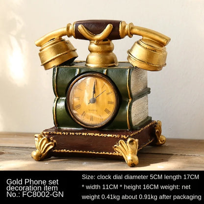 Unique Antique Style Telephone Music Decor