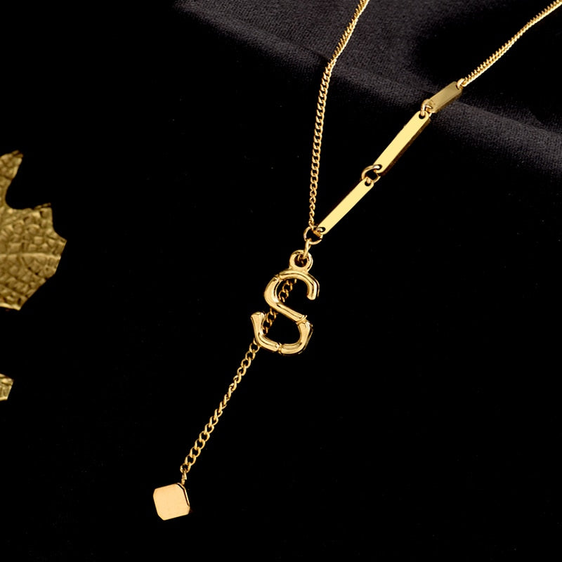 Personalized Monogram Letter Necklace