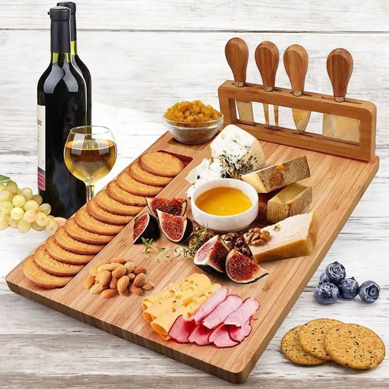 Halri | CheeseLux – Premium Bamboo Cheese Board Set - Halri