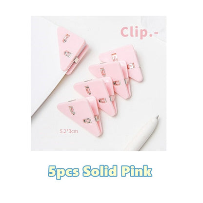 Bright Color Triangle Book Page Holder Clip