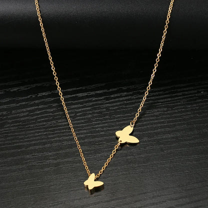 Delicate Winged Butterfly Pendant Necklace - Halri