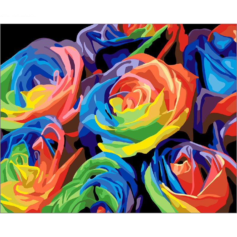 Colorful Floral Paint by Number Kit