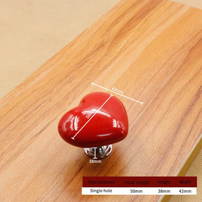 Decorative Ceramic Heart Door Knob